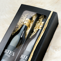 Praesentkarton, schwarz mit Sichtfenster, liegend