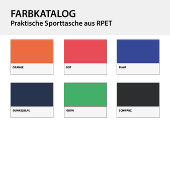 Praktische Sporttasche aus RPET, Farbauswahl