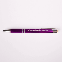 PREMIUM: Metall-Kugelschreiber glänzend mit einseitiger Lasergravur