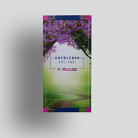 Aufkleber, farbig bedruckt, Landschaft Motiv