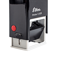 Stempel schwarz, farbigekissen, stehend