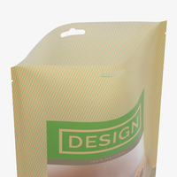 Recycelbarer Folien-Standbodenbeutel 17 x 27 x 8 cm mit neutralem Boden, von oben (Abb. durchsichtige Folie mit Euroloch)