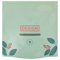 Recycelbarer Folien-Standbodenbeutel 19 x 19 x 11 cm mit individuellem Boden und Ventil (Abb. mit Druckverschluss)