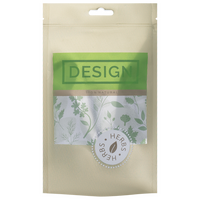 Recycelbarer Folien-Standbodenbeutel 19 x 26 x 11 cm mit individuellem Boden (Abb. metallisierte Folie mit Druckverschluss und Euroloch)