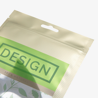 Recycelbarer Folien-Standbodenbeutel 24 x 31 x 10 cm mit individuellem Boden (Abb. metallisierte Folie mit Druckverschluss und Euroloch)