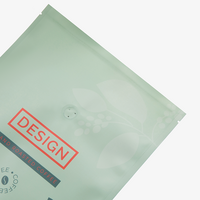 Recycelbarer Folien-Standbodenbeutel 26 x 31 x 10 cm mit neutralem Boden und Ventil (Abb. mit Druckverschluss)