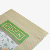 Recycelbares-Papier-Standbodenbeutel 8 x 13 x 5 cm mit neutralem Boden (Abb. mit Druckverschluss)