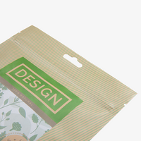 Recycelbares-Papier-Standbodenbeutel 9 x 16 x 6 cm mit neutralem Boden (Abb. mit Druckverschluss und Euroloch)