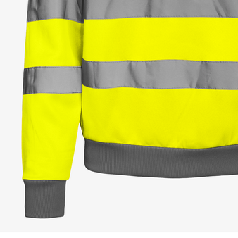 Reflektierendes Warnschutz-Sweatshirt, Detail B&uuml;ndchen