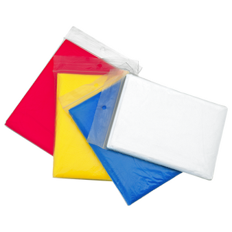 Regenponcho aus Kunststoff im Polybeutel, Farbauswahl