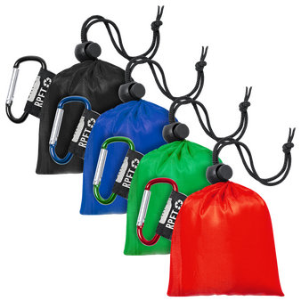 Regenponcho aus LDPE in Tragetasche, Farbauswahl