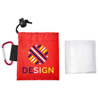 Regenponcho aus LDPE in Tragetasche