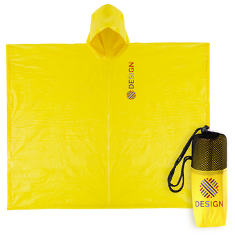 Regenponcho aus PEVA im Trageetui