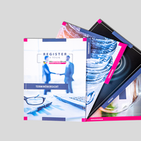 Registerblätter, farbig bedruckt, motiv