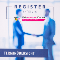Registerblätter, farbig bedruckt, motiv