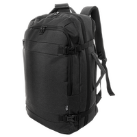 Reiserucksack aus RPET mit Anti-Diebstahltasche, Farbe schwarz