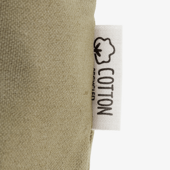 Reise-/Sporttasche aus recyceltem Canvas, Detail Label