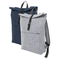 Rolltop-Rucksack aus recyceltem Filz, ohne Werbeanbringung