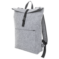 Rolltop-Rucksack aus recyceltem Filz, Farbe grau