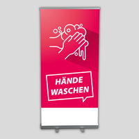 Bannerdisplay, farbig beduckt, Motiv