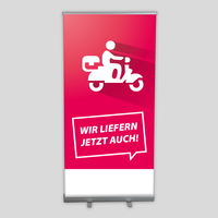 Bannerdisplay, farbig beduckt, Motiv