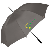 offener bedruckter Schirm in grau 