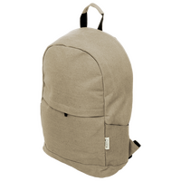 Rucksack aus recyceltem Canvas mit Diebstahlschutztasche, seitlich