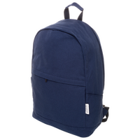 Rucksack aus recyceltem Canvas mit Diebstahlschutztasche, Farbe blau