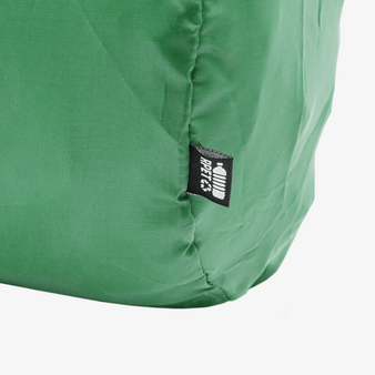 Runde Sporttasche aus RPET, Detail RPET Label