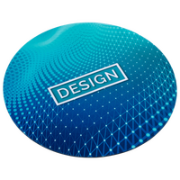 Rundes Textil-Mousepad Draufsicht