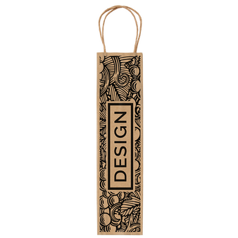 Rundum bedruckte Papiertragetasche mit Papierkordeln, 10 x 40 x 10 cm, 1/0-farbig