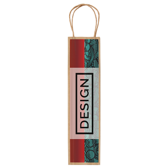 Rundum bedruckte Papiertragetasche mit Papierkordeln, 10 x 40 x 10 cm, 4/0-farbig