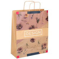 Papiertragetaschen mit Papierkordeln, 24 x 34 x 9 cm, 4/0 farbig + Weißdruck