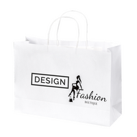 Papiertragetaschen mit Papierkordeln, 25 x 21 x 9 cm, 1/0 farbig