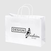 Papiertragetaschen mit Papierkordeln, 34 x 24 x 10 cm, 1/0 farbig