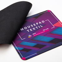 Bedrucktes Textil-Mousepad von schräg oben