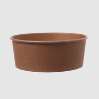 Salatschale rund 1200 ml, naturbraun, unbedruckt