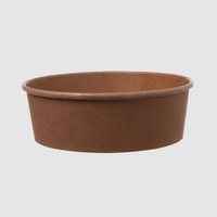 Salatschale rund 500 ml, naturbraun, unbedruckt