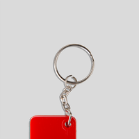 Schlüsselanhänger, farbig bedruckt, rot