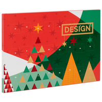 Schoko-Adventskalender, Klassik-Wandkalender, Querformat, 4/0-farbig bedruckt
