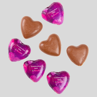 Schokoladenherz, bedruckt und unbedruckt, liegend