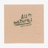 Serviette, gefalzt auf 16,5 x 16,5 cm