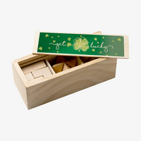 Set mit 3 Geschicklichkeitsspielen aus Naturholz, einseitig bedruckt