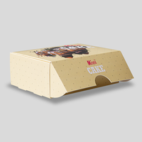 Snack Verpackung mit Klappdeckel (13 x 11 x 5 cm), Lasche