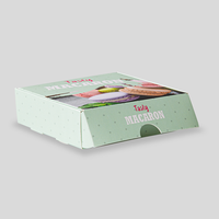 Snack Verpackung mit Klappdeckel, einseitig bedruckt 4/0-farbig, Verschluss