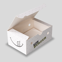 Snack Verpackung mit Lüftungslöchern (13,5 x 9 x 5,7 cm) einseitig bedruckt 4/0-farbig, geöffnet