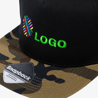 Snapback Camo Cap, mit DREI Stickpositionen, Schirm: Jungle Camo