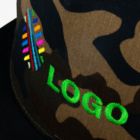 Snapback Camo Cap, mit EINER Stickposition, Detailansicht