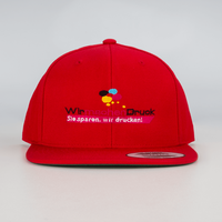 Snapback PREMIUM Cap, mit Stickpositionen, liegend