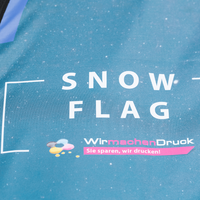 Snowflag, farbig bedruckt, details